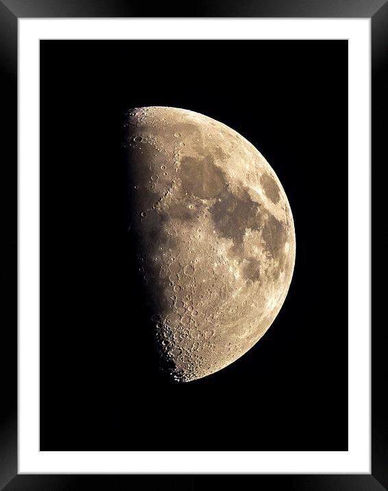 The Moon Framed Mounted Print by Richard Pike