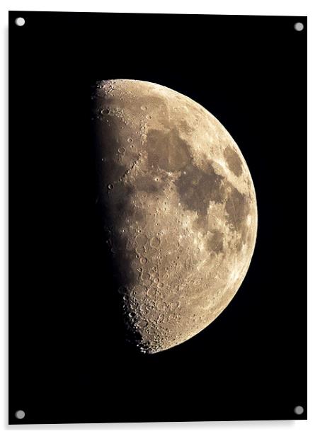 The Moon Acrylic by Richard Pike