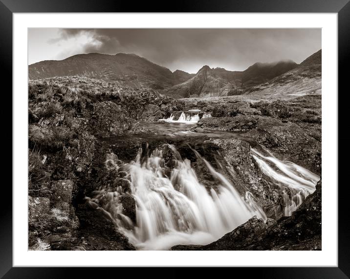 Moody Fairy Pools  Framed Mounted Print by Kevin Browne