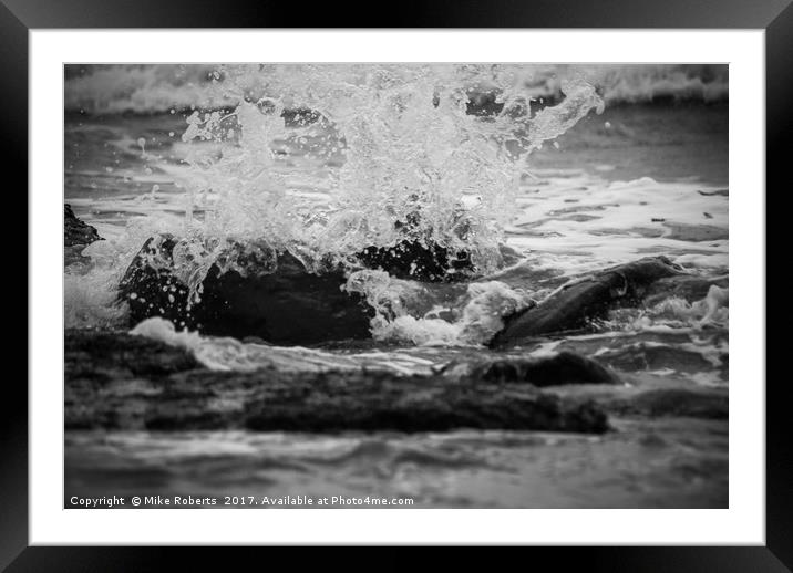 Crashing of A Wave Framed Mounted Print by Mike Roberts