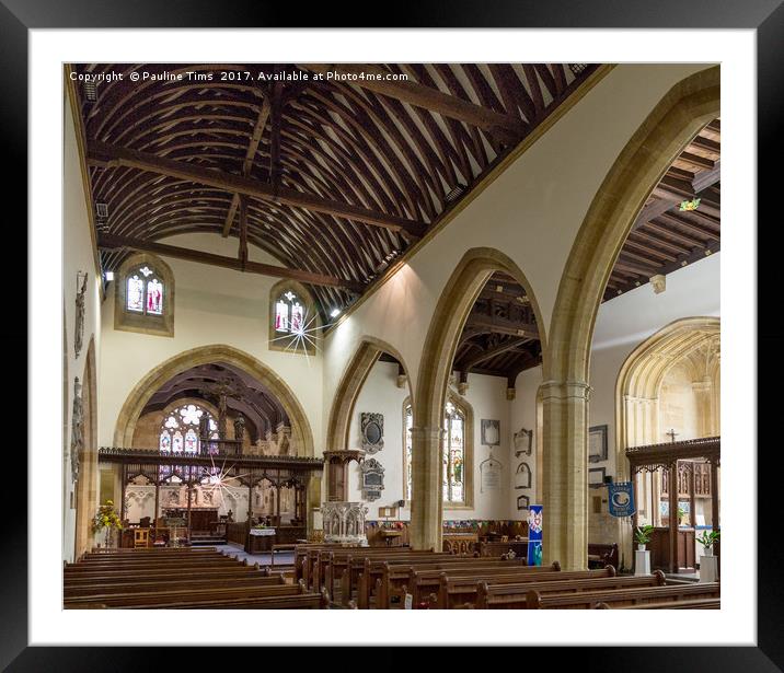 All Saints Evesham Worcestershire UK Framed Mounted Print by Pauline Tims