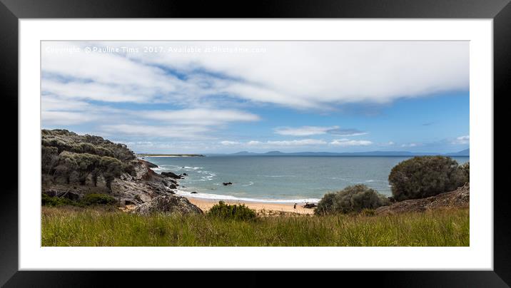 East Coast Tasmania Framed Mounted Print by Pauline Tims
