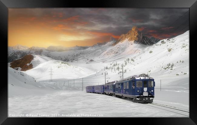 Sunset train Framed Print by Pavel Ivanov