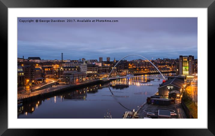 Newcastle 01 Framed Mounted Print by George Davidson