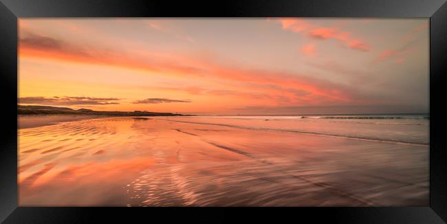 Warm glow of beautiful Bamburgh Framed Print by Naylor's Photography