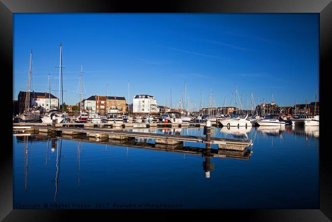 Moorings ahoy! Framed Print by Stephen Prosser