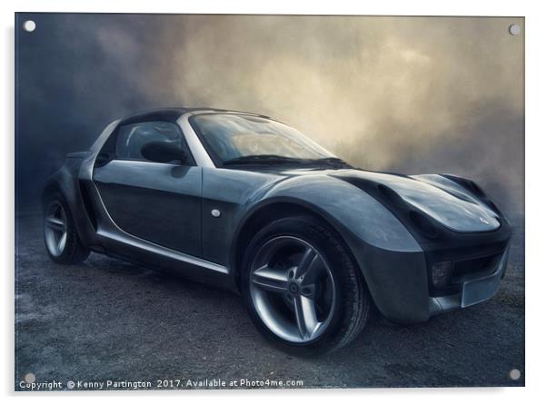 Little smart sports car Acrylic by Kenny Partington