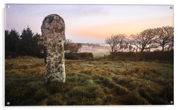 Cornish Stone Cross Acrylic by Dave Bell