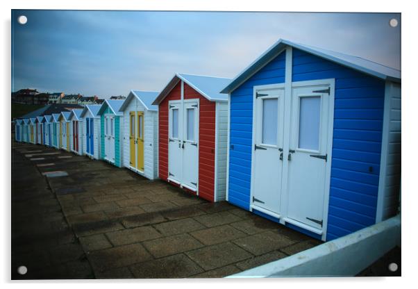 Brand New Beach Huts Acrylic by Dave Bell