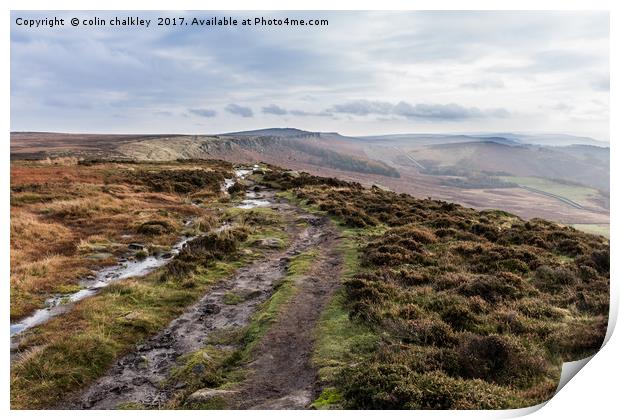Peak District - Stanage Edge Print by colin chalkley