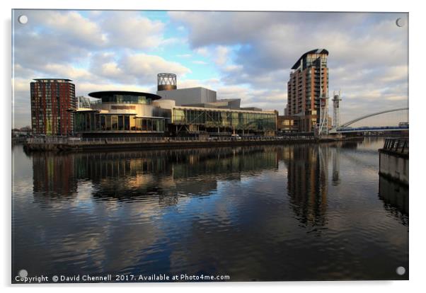 Salford Quays  Acrylic by David Chennell