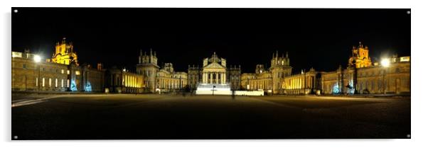 Blenheim Palace night Panorama Acrylic by Tony Bates