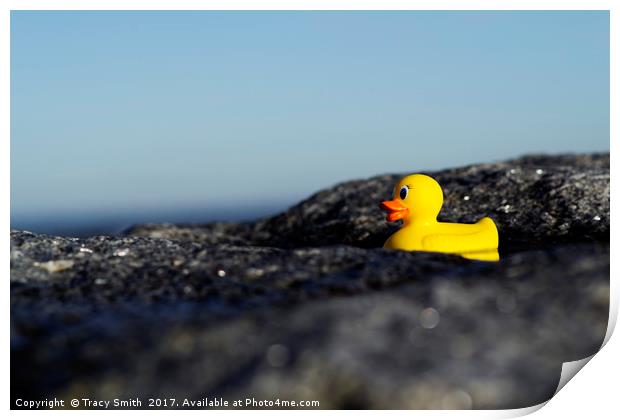 Rubber Duck by the Sea Print by Tracy Smith