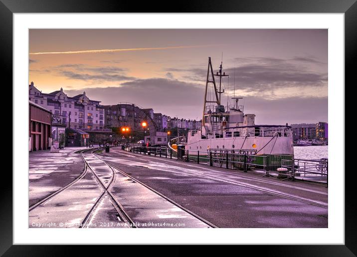 Bristol Harbour Tracks  Framed Mounted Print by Rob Hawkins