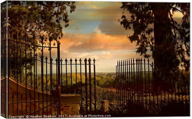 View from the Terrace. Canvas Print by Heather Goodwin