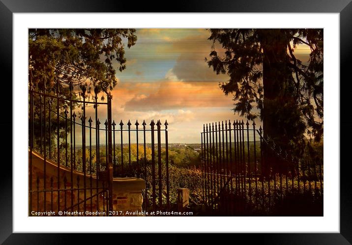 View from the Terrace. Framed Mounted Print by Heather Goodwin