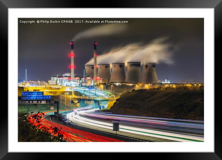Ferrybridge Power Station Framed Mounted Print by Phil Durkin DPAGB BPE4