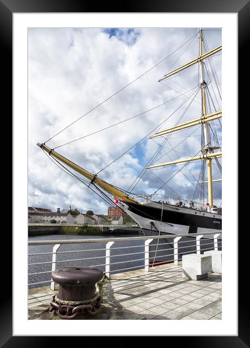 The GlenLee Tall Ship Glasgow Framed Mounted Print by Jacqi Elmslie