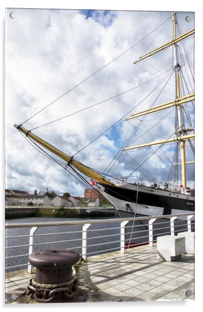 The GlenLee Tall Ship Glasgow Acrylic by Jacqi Elmslie