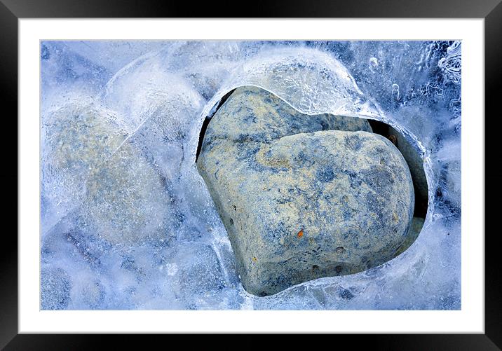 Cold Heart Framed Mounted Print by Mike Dawson