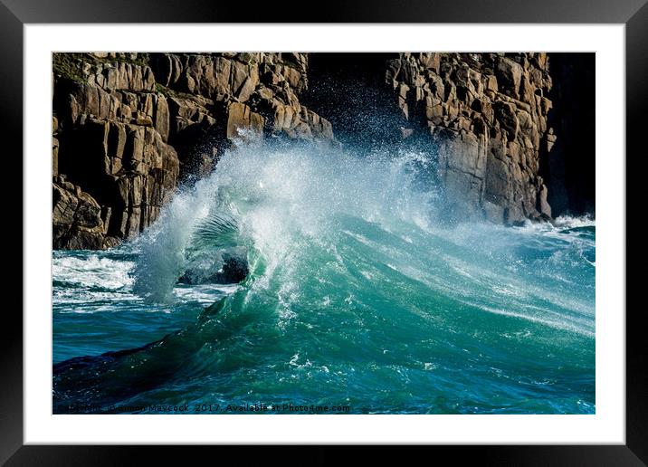 Breaking Wave #1 Framed Mounted Print by Simon Maycock