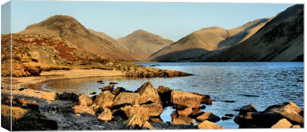 Wastwater in January Canvas Print by Linda Lyon