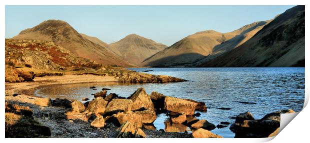 Wastwater in January Print by Linda Lyon