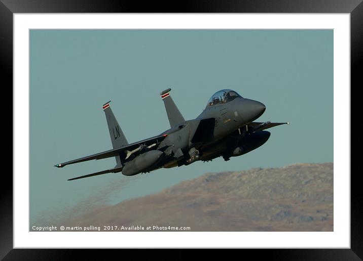 F15, strike Eagle Framed Mounted Print by martin pulling