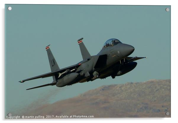 F15, strike Eagle Acrylic by martin pulling