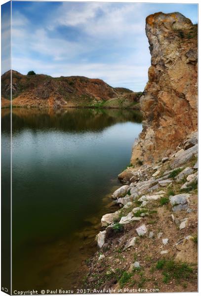 intersection of stone and water Canvas Print by Paul Boazu