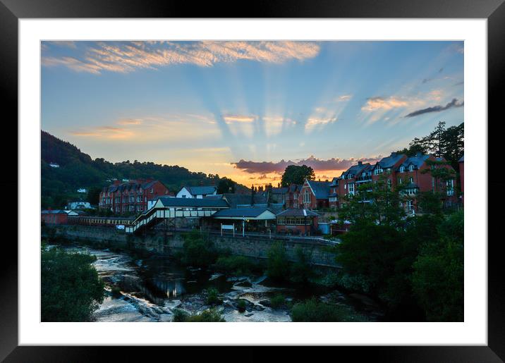 Clouds shadows at sunset in Llangollen Framed Mounted Print by Sebastien Greber