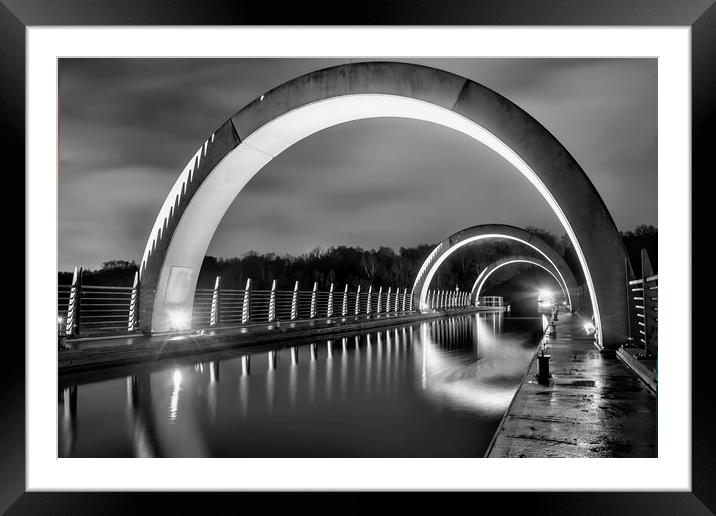 Monochrome Waterway Framed Mounted Print by Garry Quinn