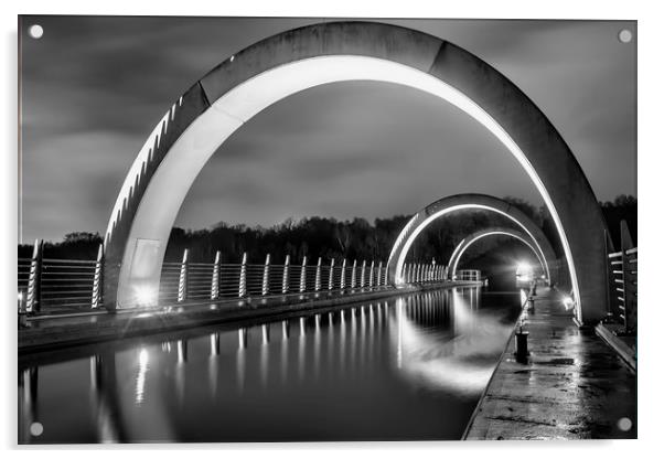 Monochrome Waterway Acrylic by Garry Quinn