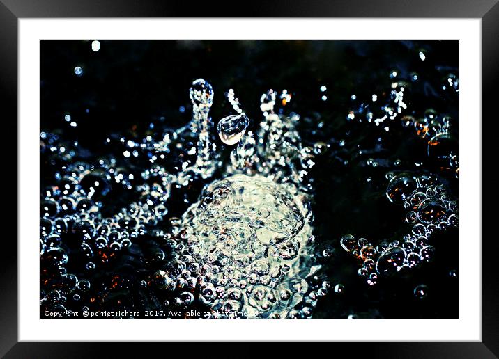 Explosive Water Framed Mounted Print by perriet richard