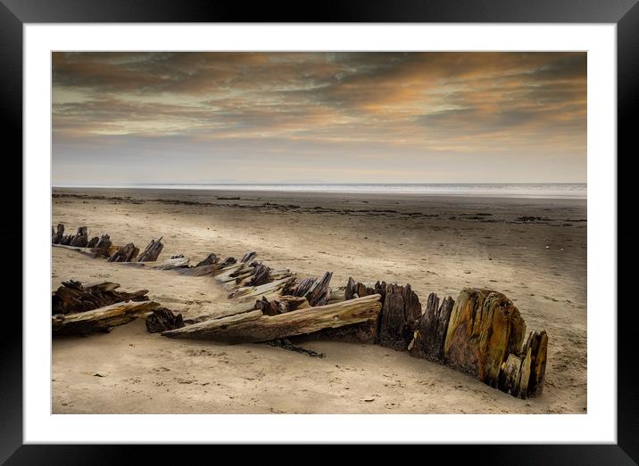 The Haunting Beauty of a Wrecked Ship Framed Mounted Print by Colin Allen