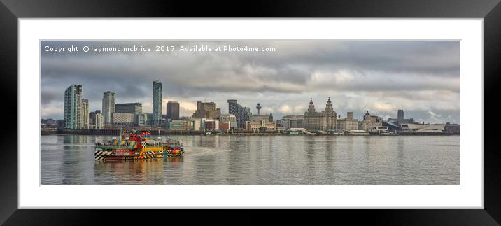 Ferry Across the Mersey Framed Mounted Print by raymond mcbride