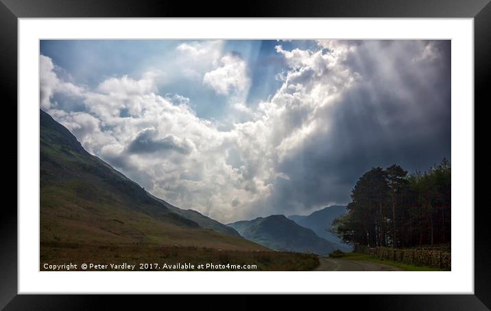 Clearing Sky En Route to Crummock And Buttermere Framed Mounted Print by Peter Yardley