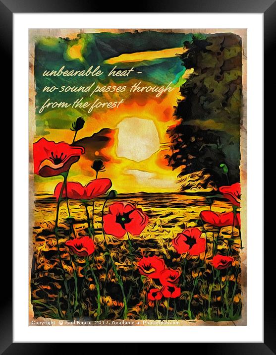 Summer sunset Framed Mounted Print by Paul Boazu