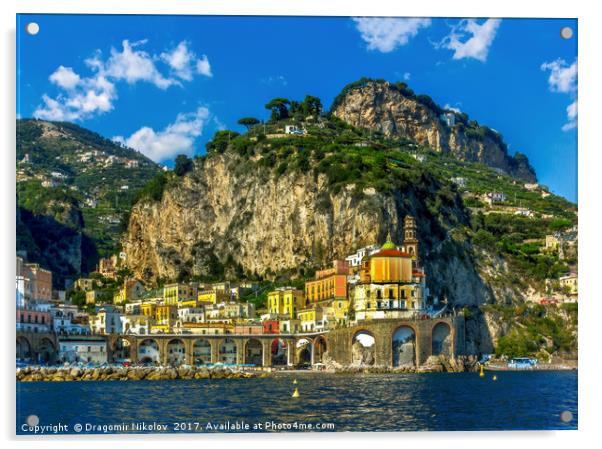 Views of the Amalfi Coast, Positano, Ravello, Maiori, Amalfi. It Acrylic by Dragomir Nikolov