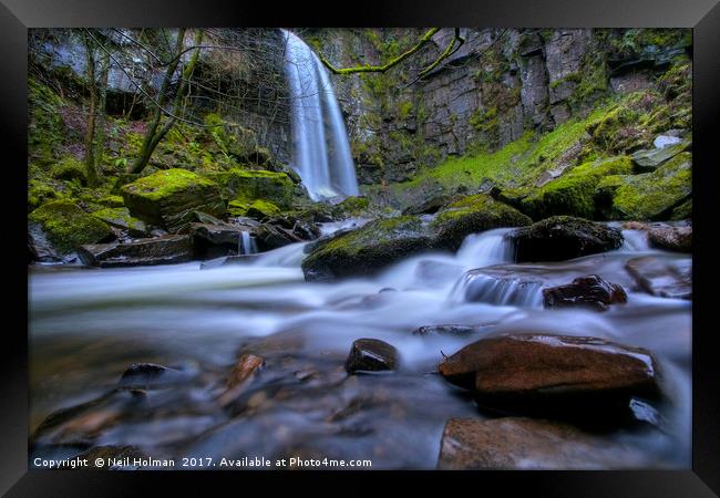 Melincourt Waterfall Framed Print by Neil Holman