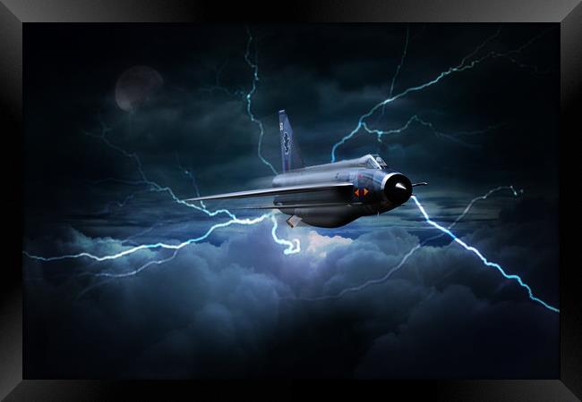 Lightning Interceptor Framed Print by J Biggadike