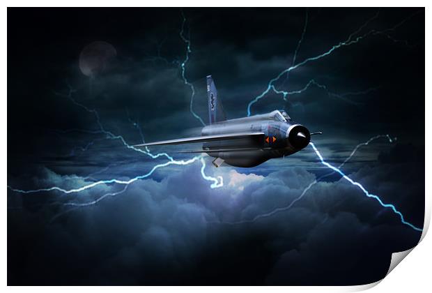 Lightning Interceptor Print by J Biggadike