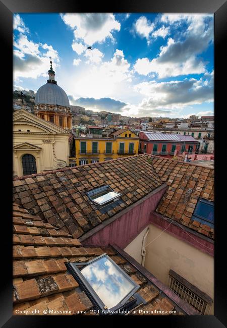 Panorama of Naples Framed Print by Massimo Lama