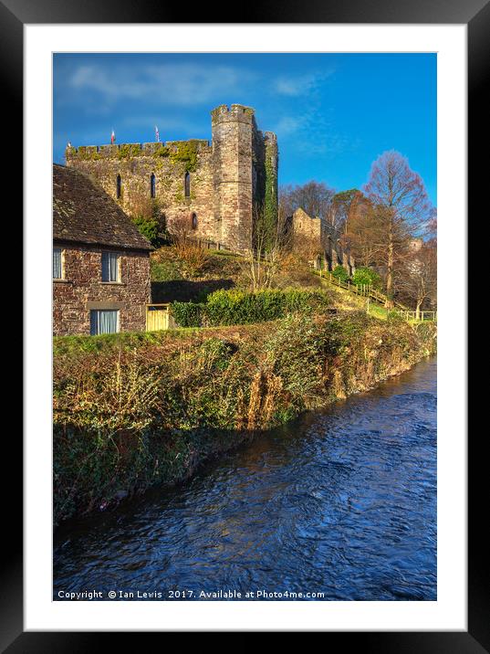 Brecon Castle Framed Mounted Print by Ian Lewis