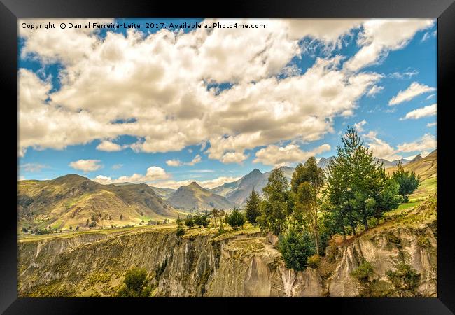 Valley and Andes Range Mountains Latacunga Ecuador Framed Print by Daniel Ferreira-Leite