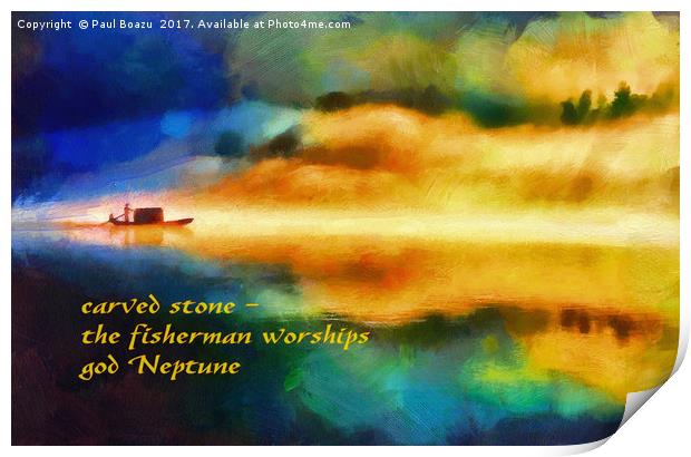 Neptune Print by Paul Boazu