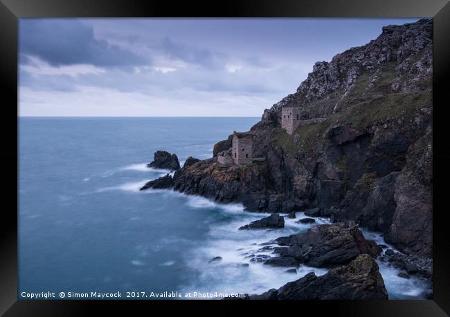 Botallack tin mines #1 Framed Print by Simon Maycock