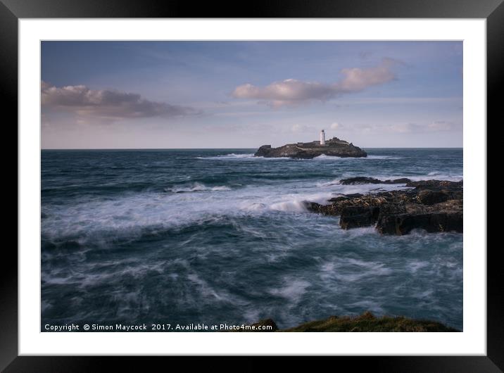 Godrevy Light House #1 Framed Mounted Print by Simon Maycock