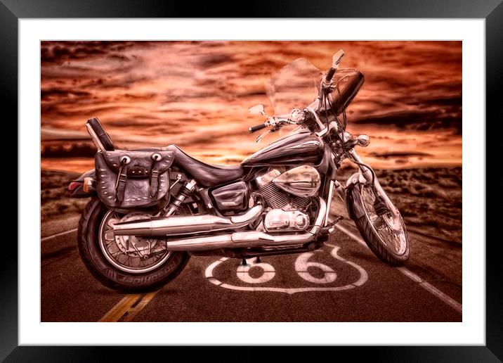 Route 66 dreams Framed Mounted Print by Kenny Partington