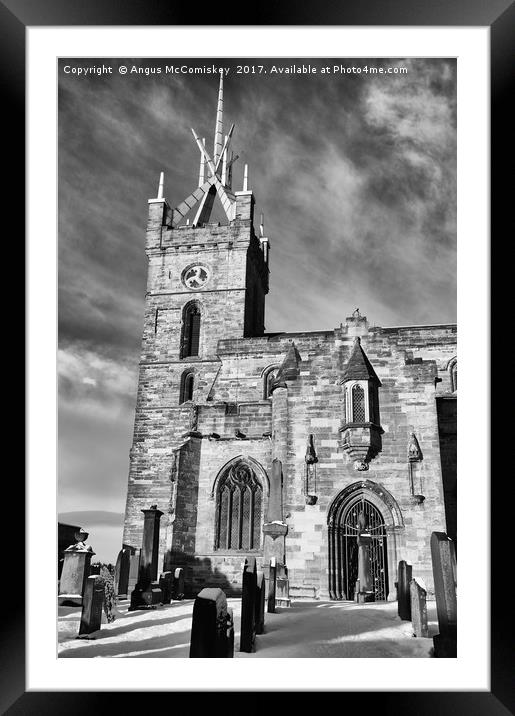 St Michael's Parish Church mono Framed Mounted Print by Angus McComiskey